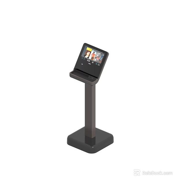 Sports Equipment Interactive Display Stand With Digital Screen For Gym And Stadium Use 3d model 