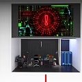 Integrated Monitor System With Large Display And Connected Control Screens