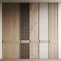 Modern Sofa Background Wall Design With Wooden Grid Panels And Textured Surfaces