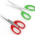 Vibrant Household Scissors With Red And Green Handles For Comfortable Everyday Use