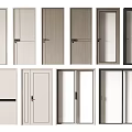 Swing Doors Modern Design With Various Styles And Materials For Home Interior 3d model