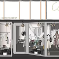 Elegant Clothing Store Offering Clothes Customization With Window Display Mannequins And Fashionable Outfits
