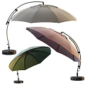 Green Outdoor Patio Umbrella With Metal Frame And Stable Base For Shade Protection