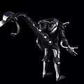 Futuristic Mechanical Weapon With Metal Armor Sharp Blades And Robotic Design