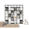 Modern Bookshelf Combination Carpet Book Accessories 3d model