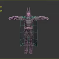 Detailed Batman 3D Character Model In Classic Costume With Cape Mask And Yellow Belt
