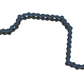 High Quality Black Metal Chain With Strong Interconnected Links For Industrial Use