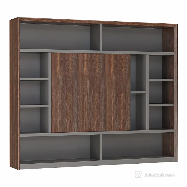Modern Wooden Gray Table and Chair Set Featuring Multiple Compartments For Home Living Space 3d model 