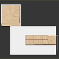 Modern Staircase Architectural Model With Wooden Steps White Railings And Landing