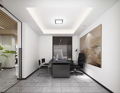 Modern Office Manager's Office 3d model