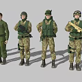 Multiple Military Game And Movie Characters In Various Uniforms And Gear