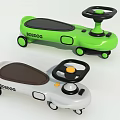 BOBDOG Electric Ride on Cars with Steering Wheels Green and Gray for Kids