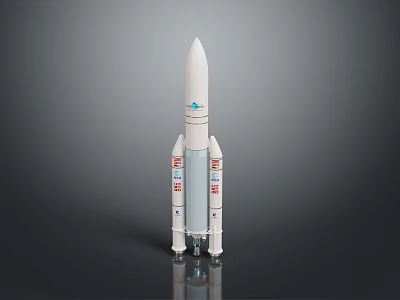 Advanced Space Launch Rocket Featuring Multiple Booster Stages For Deep Space Missions 3d model