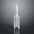 Advanced Space Launch Rocket Featuring Multiple Booster Stages For Deep Space Missions