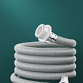 Phone Digital Charging Cable With Braided Hose White Connector And Coiled Design