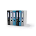 Book Magazine Organizing Folders In Black Grey Blue With Label Windows And Round Holes