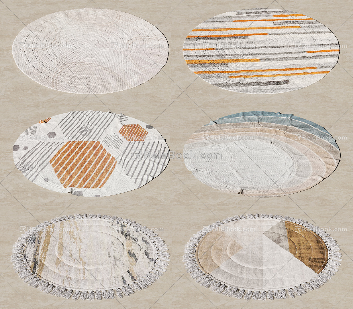 Modern Round Carpet 3d model