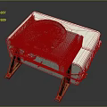 White Rectangular Computer Cooling Component With Circular Fan Grille And Metal Brackets