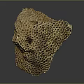 Bee Built Honeycomb Structure Featuring Hexagonal Cells And Natural Golden Texture 3d model