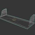 Rustic Wooden Shelf With Curved Ends For Home Decoration And Storage