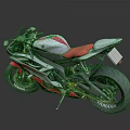 Yamaha Sporty Motorcycle with White Red Gray Body Red Seat and Sleek Design