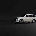 White Sleek Modern Luxury SUV Featuring Front Fascia Grille LED Headlights And Alloy Wheels
