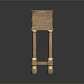 Classic Wooden Console Table With Two Drawers Golden Handles And Gold Accent Decorative Legs