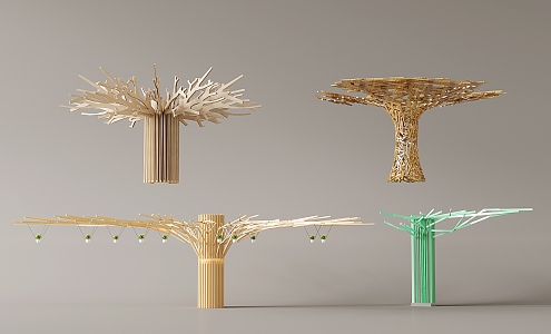 Modern Decorative Column Tree-shaped Column Special-shaped Column Interior Decorative Column 3d model