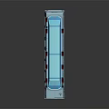 Vibrant Blue Bus With Transparent Windows And Sleek Roof Design