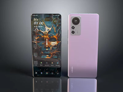 Latest Nokia Smartphones With Vibrant Screen Display And Purple Back Camera 3d model