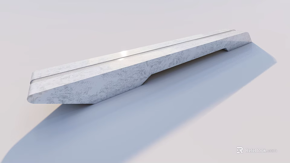 Modern Landscape Seating With Long Smooth Marble Surface And Sleek Minimalist Design 3d model