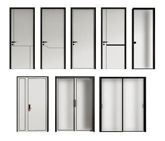 Modern swing door 3d model