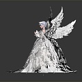 Modern game character angel four-winged angel Athena 3d model