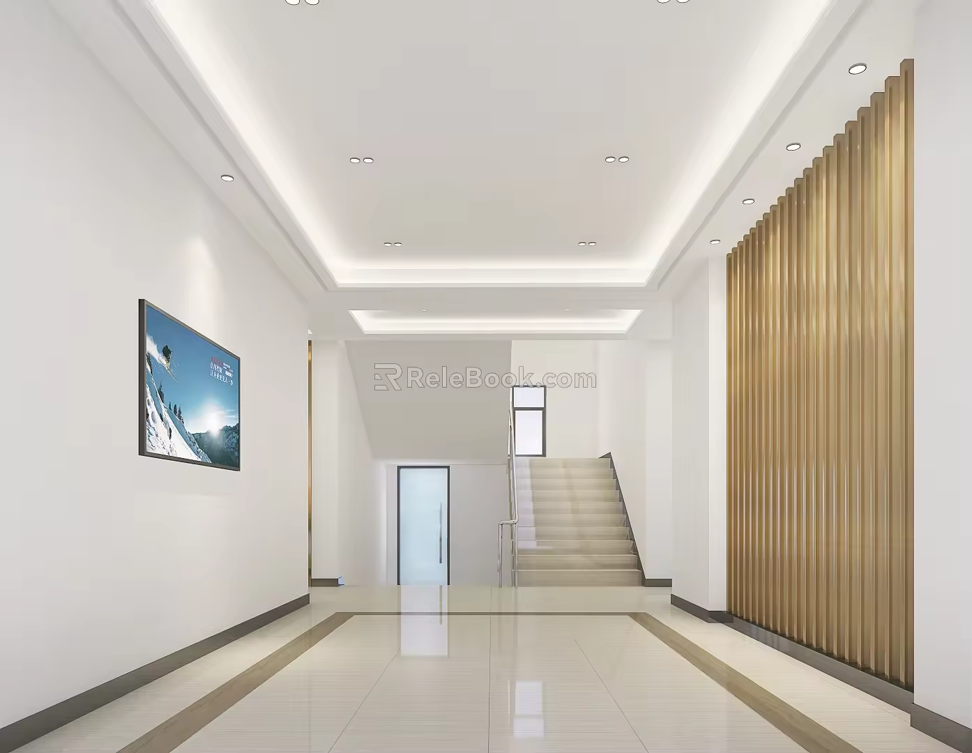 Modern Aisle Foyer 3d model