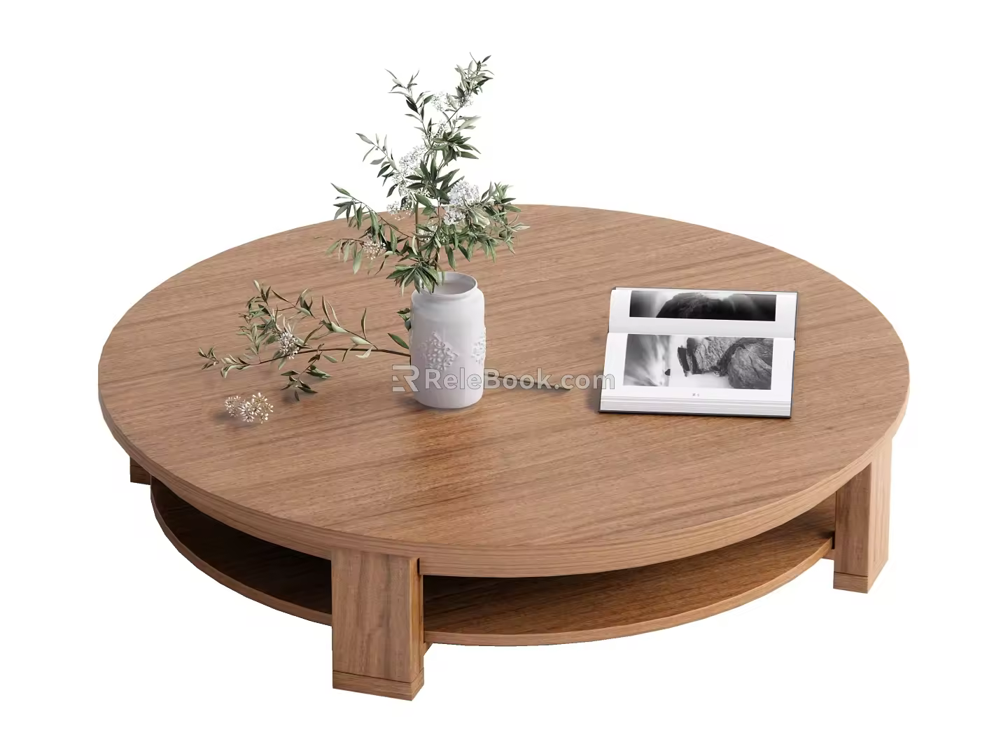 Log wind coffee table 3d model