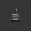 Vintage Red Fire Truck From SUAMAS Fire Department With Ladder And Classic Details