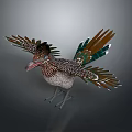 Colorful Flying Bird Displaying Spread Wings And Distinctive Crested Head With Vibrant Feathers