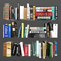 Stacked Books and Magazines with Colorful Spines Diverse Titles and Topics