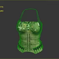 Stylish Camouflage Patterned Corset For Daily Use With Leather Straps Design
