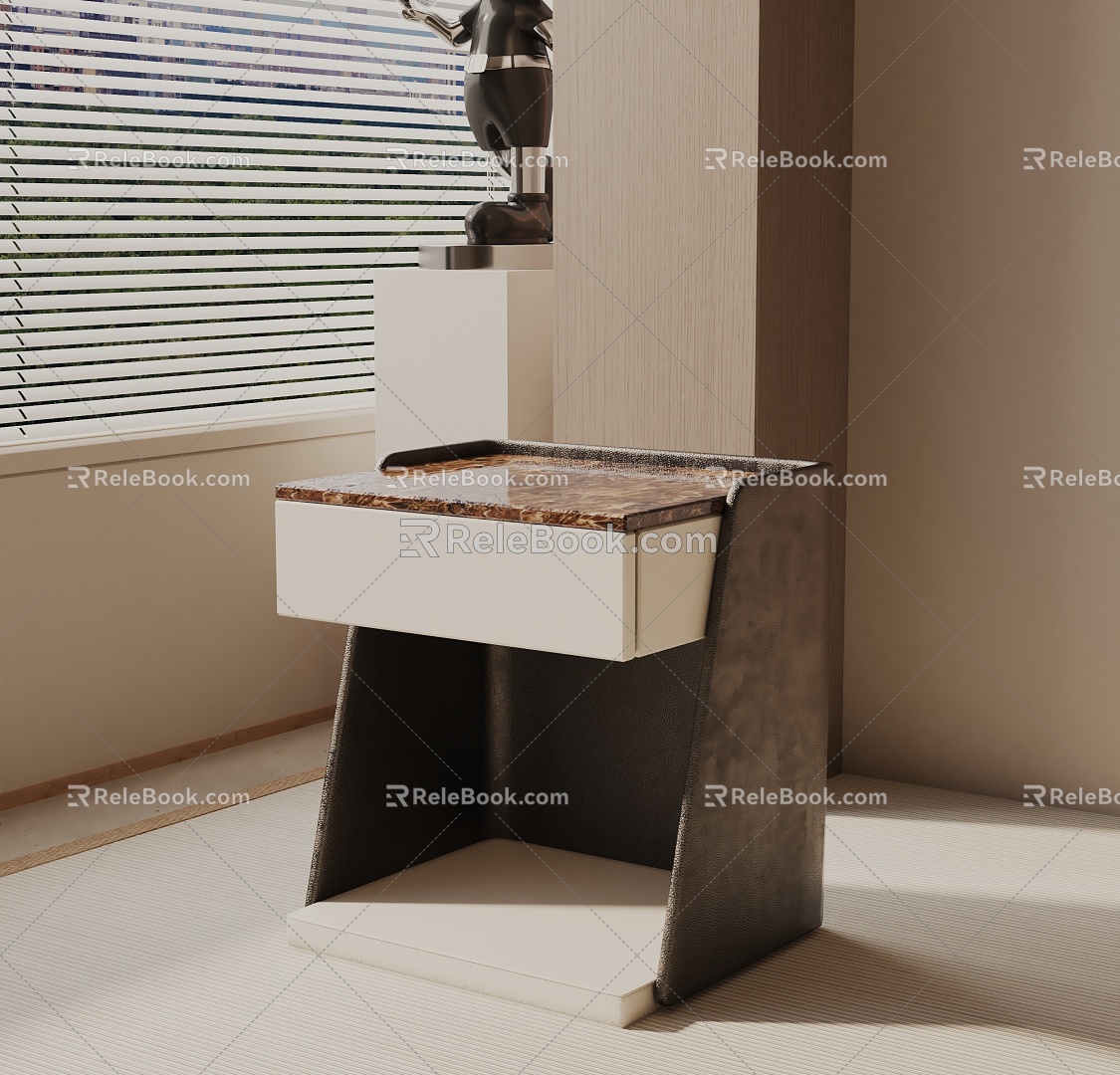 Modern Bedside Cabinet 3d model