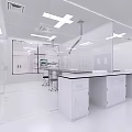 Modern Laboratory Testing Laboratory Gas Chromatography Room 3d model