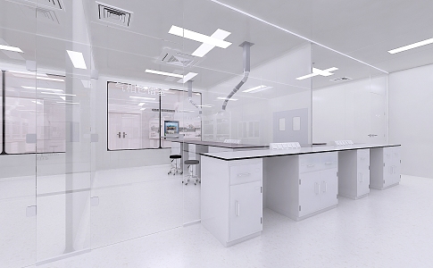 Modern Laboratory Testing Laboratory Gas Chromatography Room 3d model