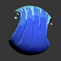 Blue Wave Themed Decorative Furniture Piece With Paper Boat And Water Droplets