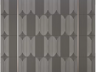 Modern Gray Wall Decor With Geometric Patterns Stripes And Diamond Shapes 3d model