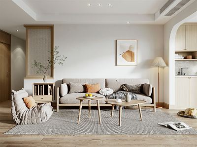 Nordic Living Room 3d model