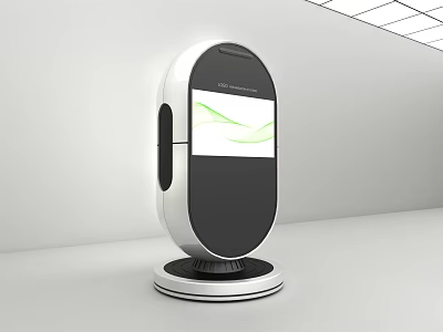 Public Facility Self Service Kiosk With Digital Information Display And Modern Design 3d model