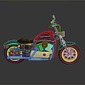 Red And Black Cruiser Motorcycle With Chrome Exhaust And Modern Design