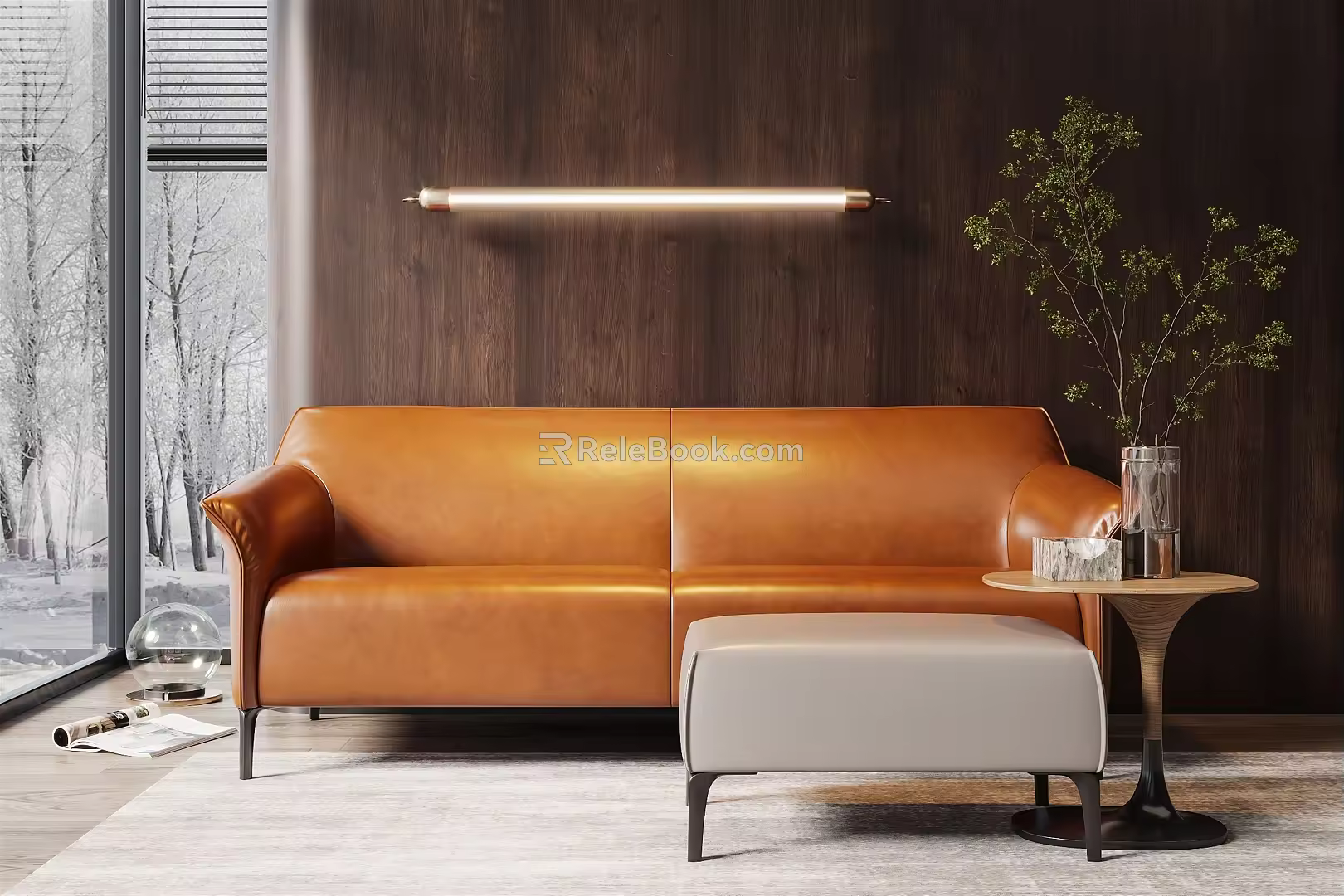 Modern LEOLUX double sofa 3d model