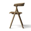 Modern Light Wood Dining Chair With Sleek Armrests And Minimalist Design Structure