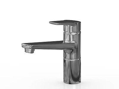 Modern Chrome Single Handle Faucet With Sleek Design For Bathroom Sink 3d model